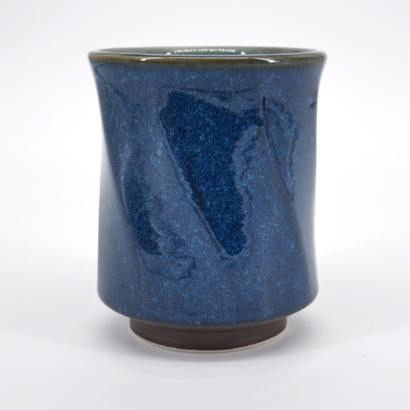 tasse bleue torsadée japonaise Ø8,5cm NAMAKO HAKKAKU
