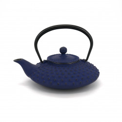 Japanese teapot cast iron, IWACHU KAMBIN 0,5lt, blue