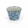 Tazza soba giapponese di ceramica, KOHANA, fiori blu