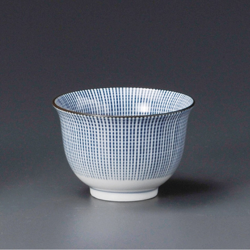 japanese blue lines teacup SENDAN TOKUSA SENCHA