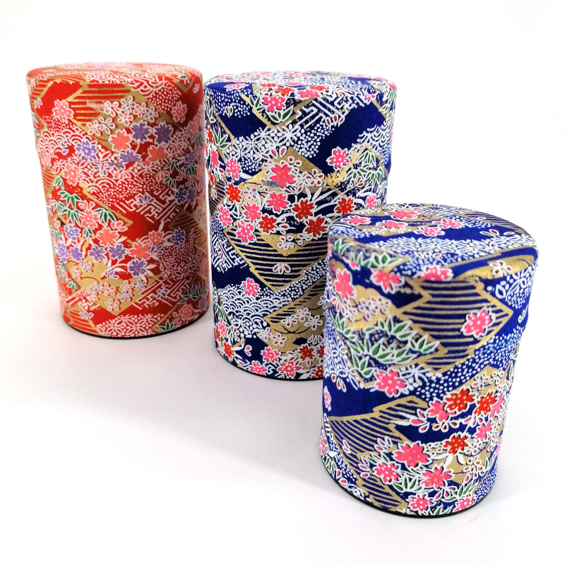 Japanese tea box made of washi paper, FLOWER