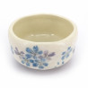 Cuenco de té japonés para ceremonia, SAKURA, azul