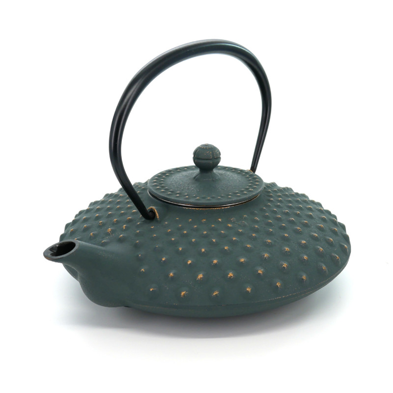 Japanese teapot cast iron, IWACHU KAMBIN 0,750lt, bronze