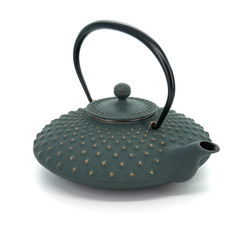 Japanese teapot cast iron, IWACHU KAMBIN 0,750lt, bronze