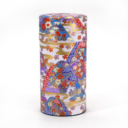 Caja de té japonesa de papel washi, MONTS, púrpura