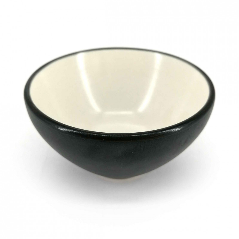 Taza de té de cerámica japonesa, blanco y negro - JIMINA