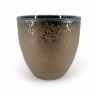 Taza de té de cerámica japonesa, marrón, efecto metalizado, METARIKKU