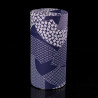 Japanese tea box made of washi paper, AIZOME Patchwork, blue