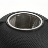 Black enameled Japanese cast iron teapot, ROJI ARARE, 0.9lt
