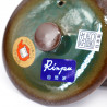 Théière kyusu japonaise en céramique, AZA, marron et vert