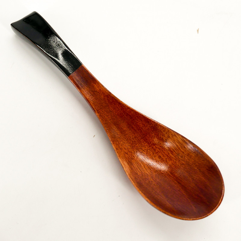 Brown wooden spoon and black cord, DAKUUDDO