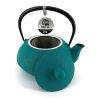 Japanese cast iron teapot - IWACHU SEIGAIHA - 0.65 lt - golden blue