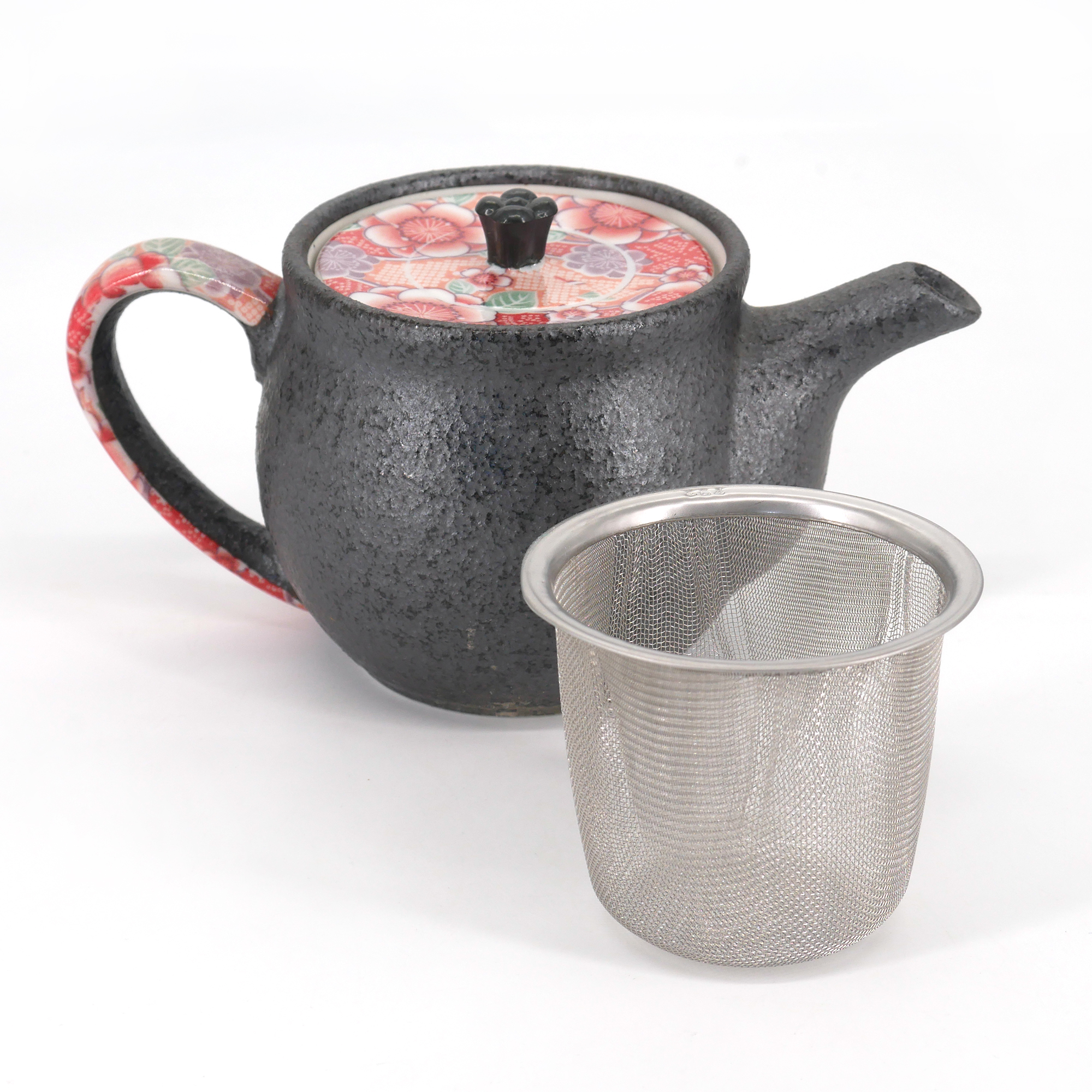 Japanese Iwachu Pink Modern Iron Tetsubin Teapot