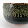 Keramikschale für Teezeremonie, schwarze, grüne Farbe - CHUNYU