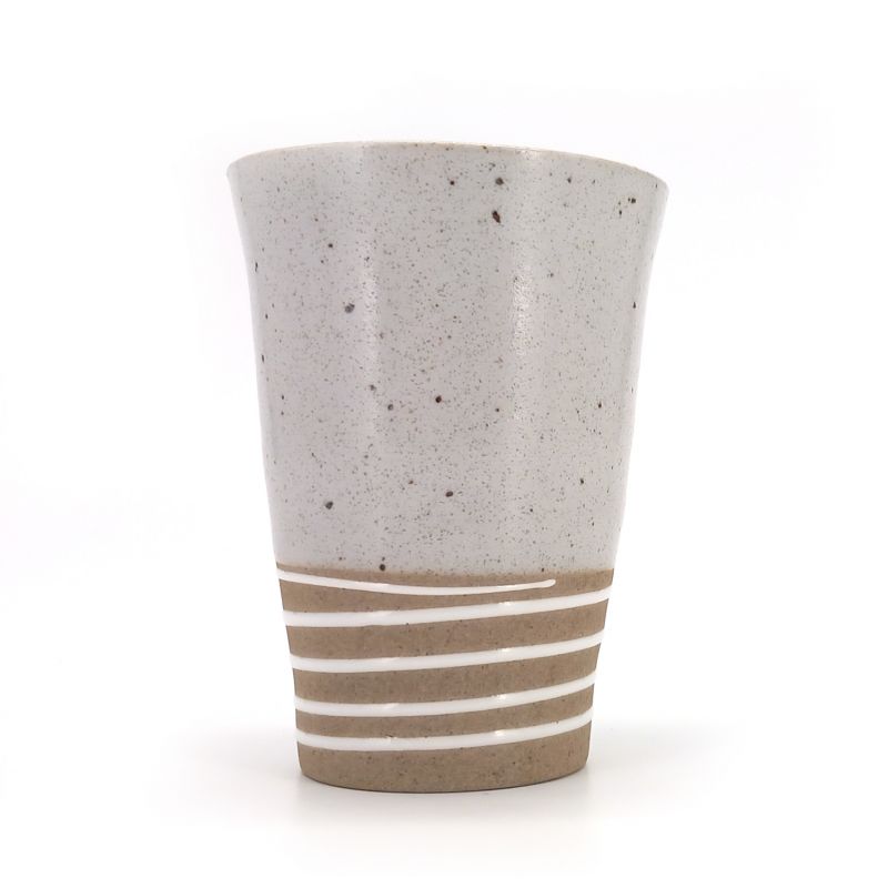 Japanese ceramic mazagran, BEIGE - BEJUMAGUKAPPU