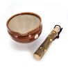 Japanese ceramic suribachi bowl with wooden pestle, DAIDOKORO, 9 cm