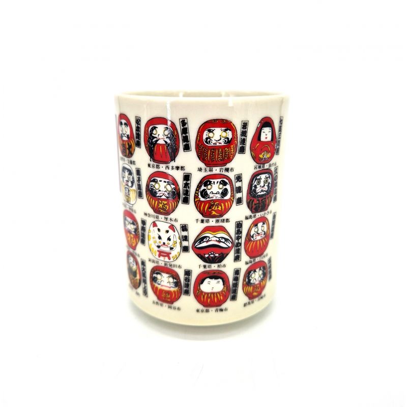 Taza de té japonés Daruma Sushi, buena suerte - KOUN O