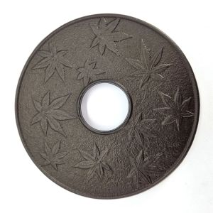Black cast iron trivet from Japan, MOMIJI