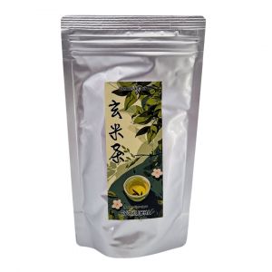 Tè verde con riso soffiato giapponese in una busta da 100g, GENMAICHA, Ujitawara, Kyoto