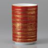 japanese red and golden tall teacup in ceramic 10.2cm MAKI