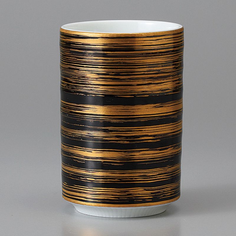 grande tasse noire doré japonaise MAKI en céramique