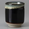 tasse noire japonaise à thé en céramique UNOFU