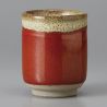 Japanese red teacup ceramic 17MYA565246E