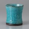 tasse bleue turquoise japonaise BURUKOHIKI en céramique