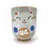 Japanische Teetasse, graue und rosa Katzen – PINKU NO NEKO