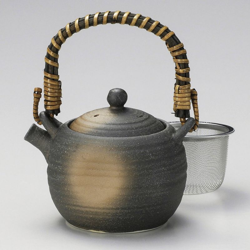 Tetera japonesa de cerámica marrón, MARUI, 260 cc