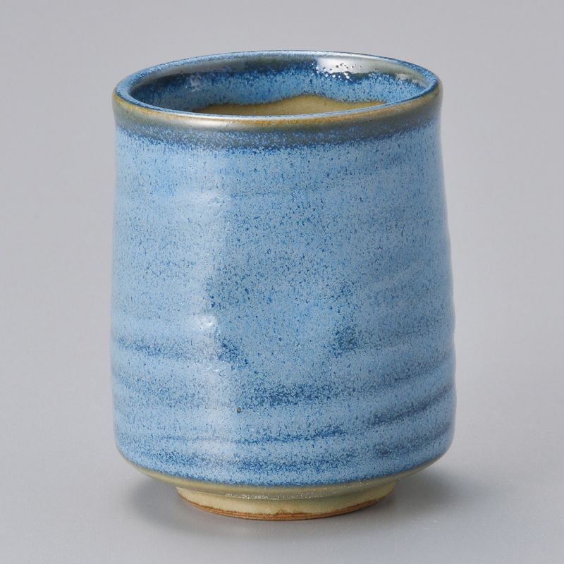 Japanese blue ceramic tea cup, YUZU PECO