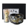 Cuenco japonés para ceremonia del té con batidor - TENMUME UME