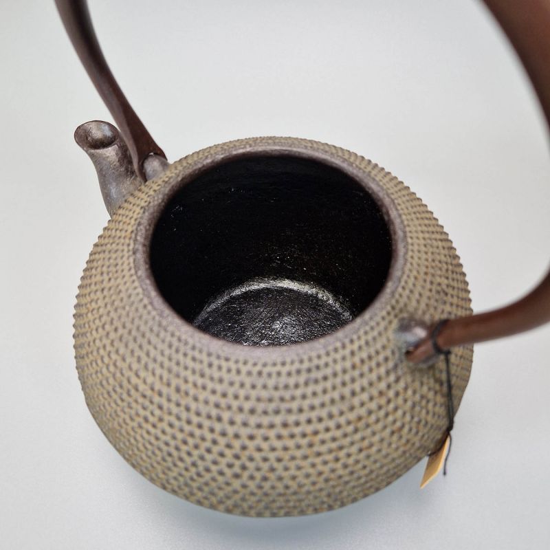 Japanischer Wasserkocher aus Gusseisen mit Kupferdeckel, HOUJOU HARARE