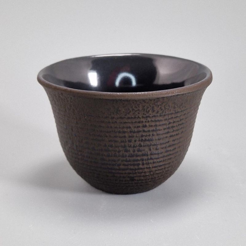 Japanese enameled bronze mug, ROJI ITOME