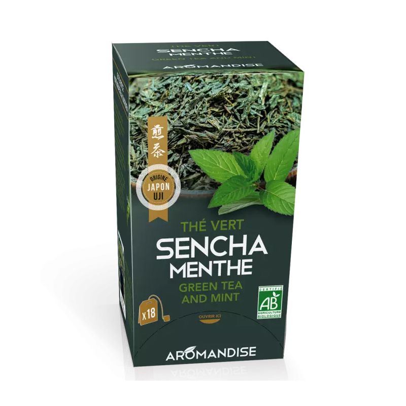 Thé vert Bio Sencha et Menthe en infusettes- MINTO