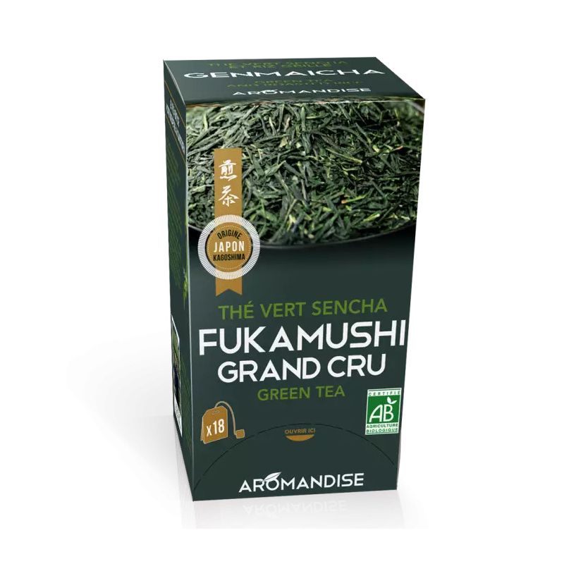 Thé vert Bio Grand Cru Fukamushi Sencha en infusettes- FUKAMUSHI