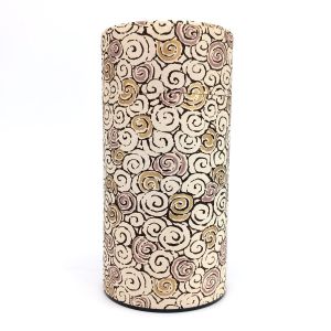 Beige japanische Teedose aus Washi-Papier - RASEN - 200gr