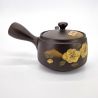 Teiera giapponese kyusu in ceramica marrone, Kiiroi hana, 0,370lt