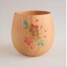 Japanese wooden bowl, cherry blossoms - SAKURA NO HANA 1