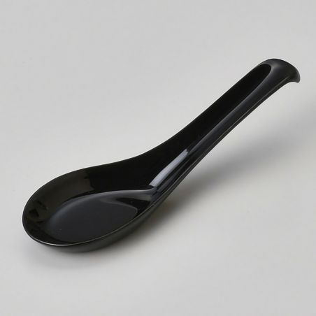 Japanese ceramic spoon, YUNAITEDDO, black