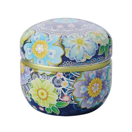 Japanese blue metal tea caddy, SUZUKO MALINE, 150 g