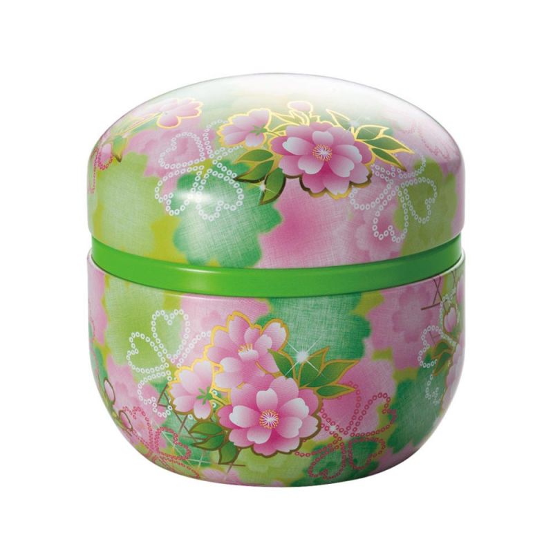 Japanese green tea caddy in metal, HIYORI, 150gr