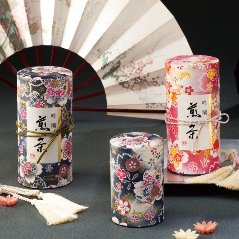 Schwarze japanische Teekiste aus Washi-Papier - HANATSUZUMI - 200gr