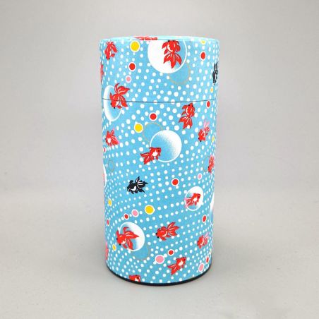 Blaue japanische Teekiste aus Washi-Papier - KINGYO - 200gr