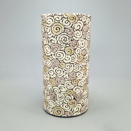 Boîte à thé japonaise beige en papier washi - RASEN - 200gr