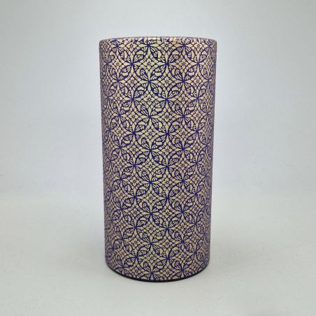 Blue Japanese tea box in washi paper - SHIKKU - 200gr