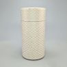 White Japanese tea box in washi paper - KIN SEIGAIHA - 200gr