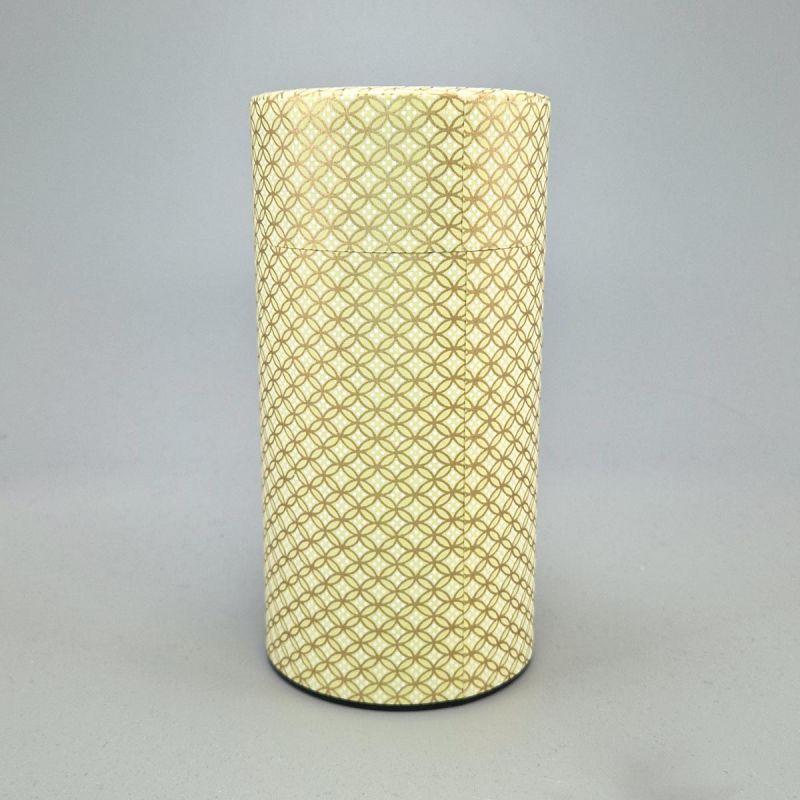 Yellow Japanese tea box in washi paper - SHIPPO - 200gr