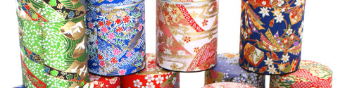 Japanische Teedosen aus Washi-Papier